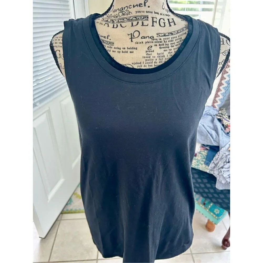 J. Jill Stretch Women's Sleeveless Velvet-Trimmed Tank Top